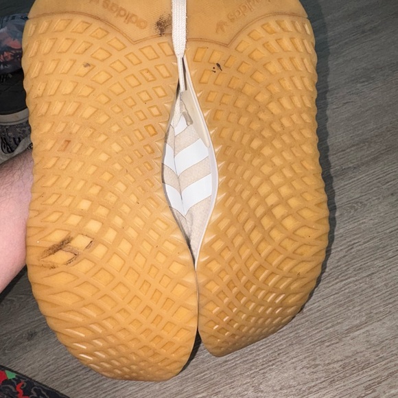 Adidas Women's White and Gold Athletic Shoes - Picture 3 of 4